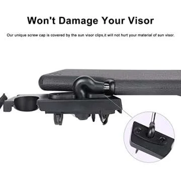 Upgrade Aluminum Alloy Sun Visor Repair Kit Heavy Duty Visor Mounting Clips Compatible with Jeep Wrangler JK JKU 2018/ Wrangler JL JLU 2018-2023/ Gladiator JT 2020-2023