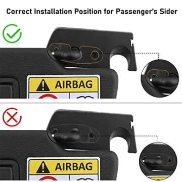 Upgrade Aluminum Alloy Sun Visor Repair Kit Heavy Duty Visor Mounting Clips Compatible with Jeep Wrangler JK JKU 2018/ Wrangler JL JLU 2018-2023/ Gladiator JT 2020-2023