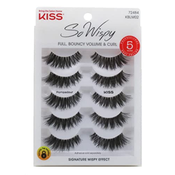 Kiss So Wispy Pompadour Lashes Pack of 3 with 15 Pairs