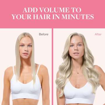 GOO GOO Clip in Hair Extensions Real Human Hair, Remy Human Hair Extensions Clip ins for Women, Natural Human Hair, 22inch 110g 7Pcs, 17A/60A Ash Blonde Highlighted Platinum Blonde