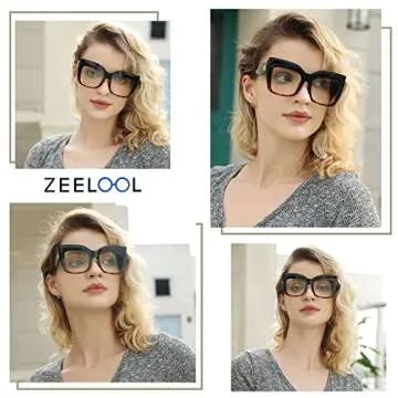 Zeelool Vintage Oversized Thick Cat Eye Glasses for Women with Clear Lenses Alberta FP0668-02 Tortoise