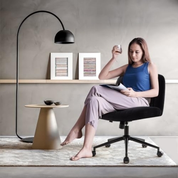 IWMH Armless Wide Seat Office Chair for Home and Office