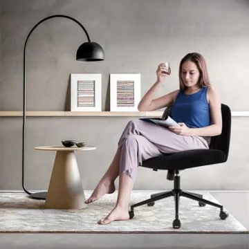 IWMH Armless Wide Seat Office Chair for Home and Office