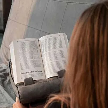 Gifts for Readers & Writers Book Couch iPad Stand | Cushioned Tablet Stand & Book Holder| Reading Pillow for Bed Time | Tablet Lap Rest Cushion | A Fun Gift for Book Lovers