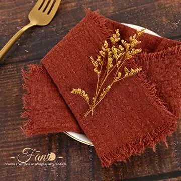 Handmade Cotton Napkins - 30 Pack Fringed Elegance