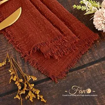 Handmade Cotton Napkins - 30 Pack Fringed Elegance