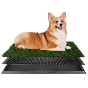 PETMAKER Reusable Artificial Grass Puppy Pee Pad with Tray