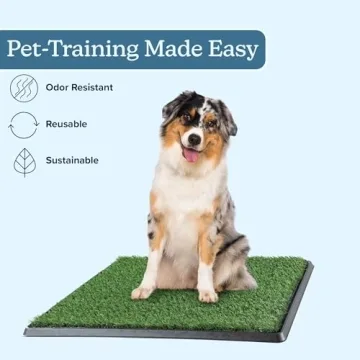 PETMAKER Reusable Artificial Grass Puppy Pee Pad with Tray
