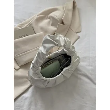 WDIRARA Women's Stylish Ruched PU Leather Mini Purse