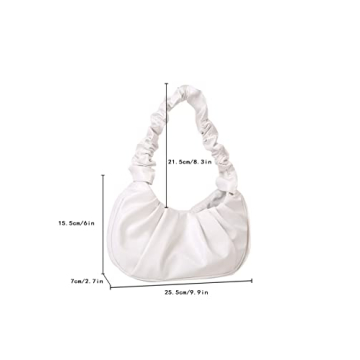 WDIRARA Women's Stylish Ruched PU Leather Mini Purse