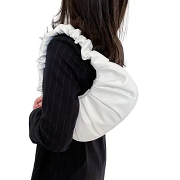 WDIRARA Women's Stylish Ruched PU Leather Mini Purse