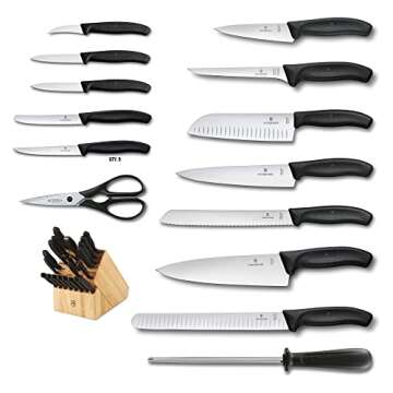 Victorinox Swiss Classic Knife Block - Kitchen Knife Set with Block for Home Essentials - Includes C...