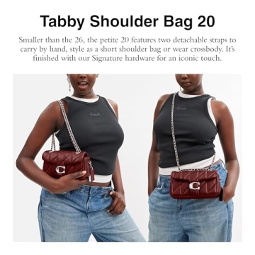 COACH Tabby Shoulder Bag 20 in Dark Ruby - Luxury Handbag