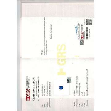 4.66 Carat Loose Natural Sapphire, Blue Color, OV Shape, GRS Certified (2021-038191), Real Sapphire,...