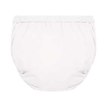 Durio Reusable Swim Diapers Washable Baby Swim Diaper Unisex Infant Toddler Swimming Diapers B White & White 2-3T