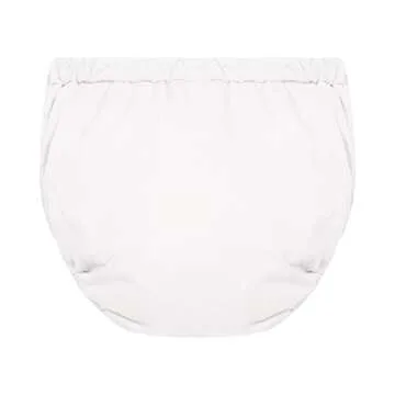 Durio Reusable Swim Diapers Washable Baby Swim Diaper Unisex Infant Toddler Swimming Diapers B White & White 2-3T