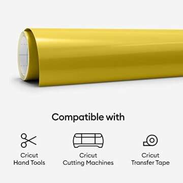 Cricut Premium Vinyl-Permanent Gold Roll - 4ft, Indoor & Outdoor