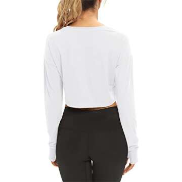 Mippo Long Sleeve Crop Top - Stylish Athletic Wear for All Activities