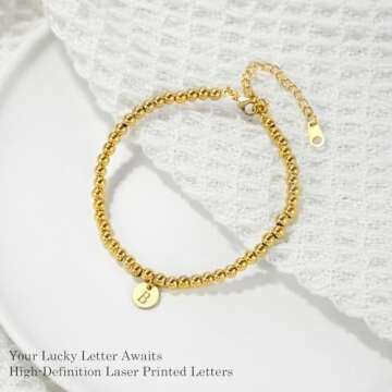 YWOYWO Personalized 18K Gold Bracelets Set for Women