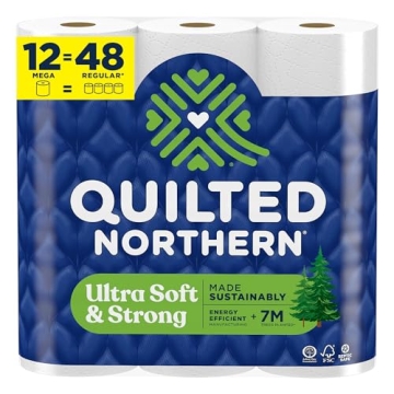 Quilted Northern Ultra Soft & Strong Toilet Paper - 12 Mega Rolls of Luxurious Comfort
