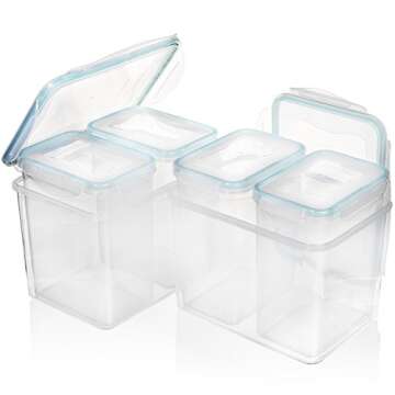 MAGINELS Portable Wardrobe Closets 14"x18" Depth Cube Storage,- 18 Free Chalkboard Labels & Marker - Airtight, Leakproof - BPA Free - Microwave, Freezer & Dishwasher Safe (Black-FG, 56"x18"x56")