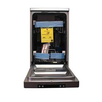 SPT SD-9263SS 18″ Wide Portable Stainless Steel Dishwasher with ENERGY STAR, 6 Wash Programs, 8 Place Settings and Stainless Steel Tub