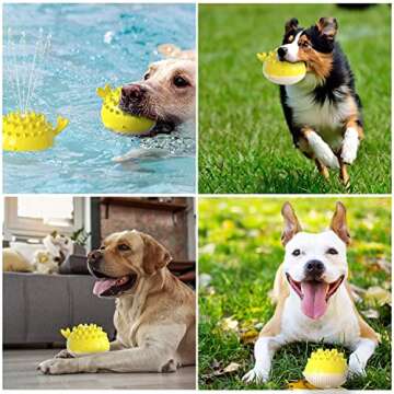 66% 3-in-1 Water Floating Pet Toy for Dogs! Electric, Chewable, and Spray Water for Bathing and Swimming Fun! Batteries not Included.