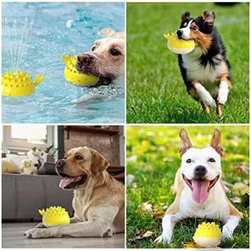 66% 3-in-1 Water Floating Pet Toy for Dogs! Electric, Chewable, and Spray Water for Bathing and Swimming Fun! Batteries not Included.