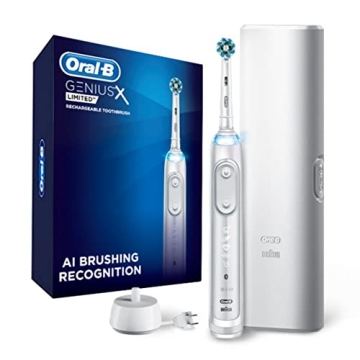 Oral-B Genius X Limited Rechargeable Electric Toothbrush - Smart Clean Technology and Travel Case