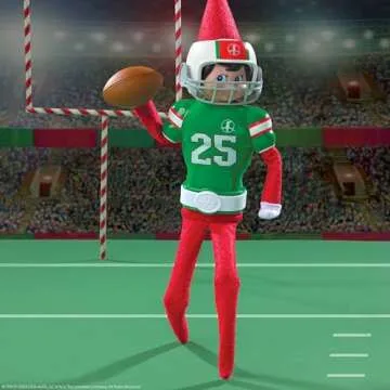 The Elf on the Shelf Claus Couture Touchdown Tidings Set - Help Your Scout Elf Find Their Inner Athlete-Includes Molded Muscle Shirt, elf-Sized Helmet and Mini Football!