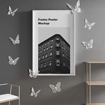 SAOROPEB 3D Butterfly Wall Decor 48 Pcs 4 Styles 3 Sizes, White Butterfly Birthday Decorations Butterfly Party Decorations Butterfly Cake Decorations-Removable Butterfly Stickers (Pearl White)