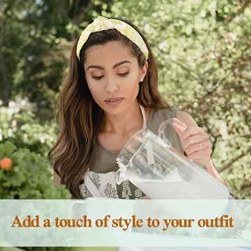 BEGOOD Headbands for Women Embroidery Knotted Headband Fashion Top Knot Hairbands Non Slip Wide Head Band Girls Gift Hair Accessories 2Pcs