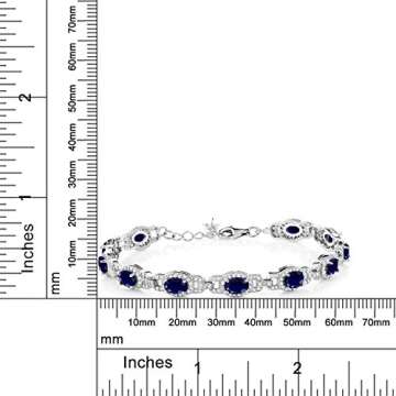 Elegant Blue Sapphire Tennis Bracelet for Women