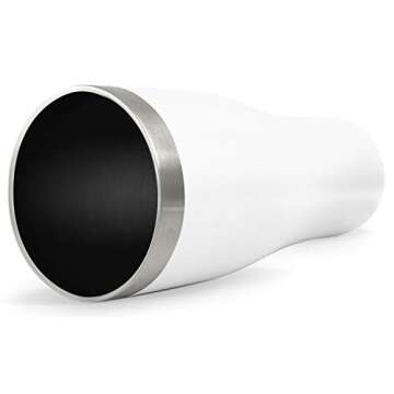 Simple Modern Tumbler with Clear Flip Lid and Straw | Reusable Insulated Water Bottle Stainless Steel Travel Mug | Slim Cruiser Collection | 32oz, Winter White