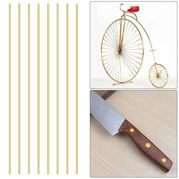 Comonc Premium 12 Inch Brass Rods for Crafts and Projects