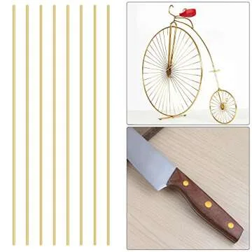 Comonc Premium 12 Inch Brass Rods for Crafts and Projects
