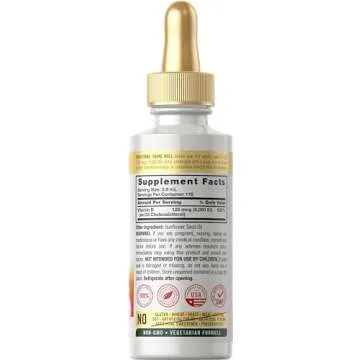 Carlyle Liquid Vitamin D3 | 5000 IU (125 mcg) | 2 Fl Oz | Vitamin D Drops for Adults | Vegetarian, N...