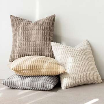 MIULEE Decorative Throw Pillow Covers - Cozy Home Styling