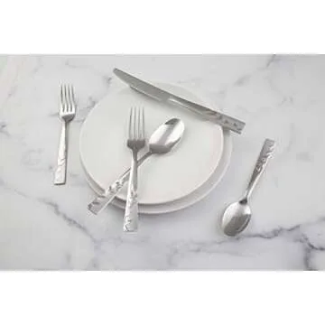 Cambridge Blossom Flatware Set for 4, Stainless Steel