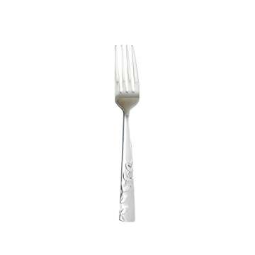 Cambridge Silversmiths Blossom Sand Piece Flatware Silverware Set, Service for 4, Stainless Steel, Includes Forks/Knives/Spoons, 20 Count, Brushed Finish