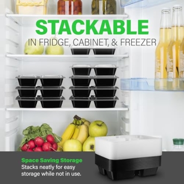 Ez Prepa Meal Prep Containers - 20 Pack Bento Box Set