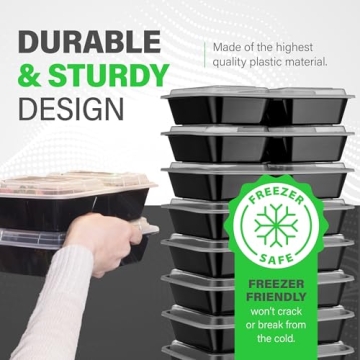 Ez Prepa Meal Prep Containers - 20 Pack Bento Box Set