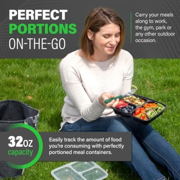 Ez Prepa Meal Prep Containers - 20 Pack Bento Box Set