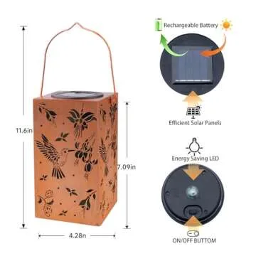 Hummingbird Solar Lanterns for Garden and Home Decor