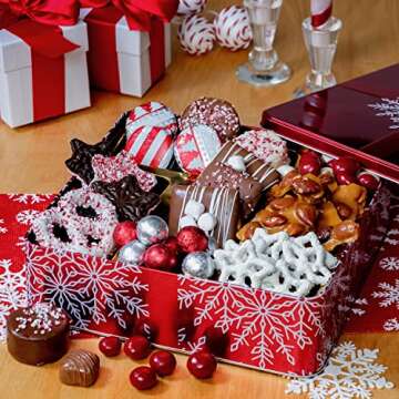 Bonnie and Pop's Holiday Tin with Assorted Christmas Treats