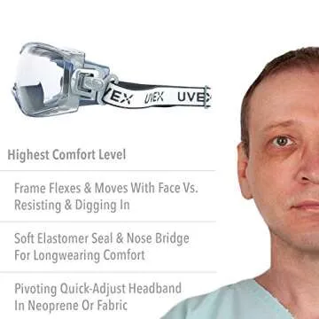 Uvex Stealth OTG Goggles with Anti-Fog/Scratch Coating