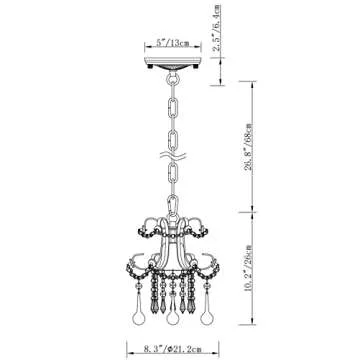 Mini Crystal Chandelier Pendant Light for Elegant Spaces