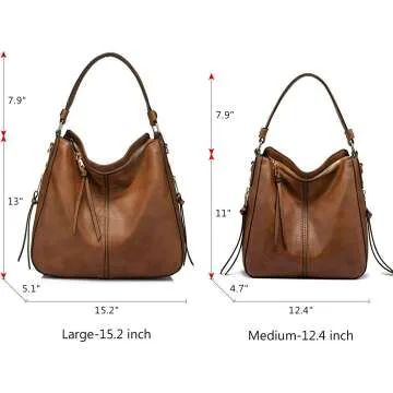 Large Designer Ladies Hobo Bag - Faux Leather