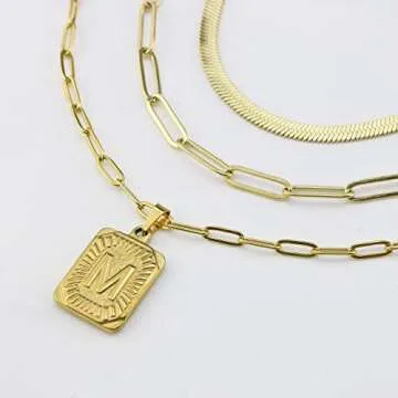 JoycuFF Personalized Layered Necklaces for Women