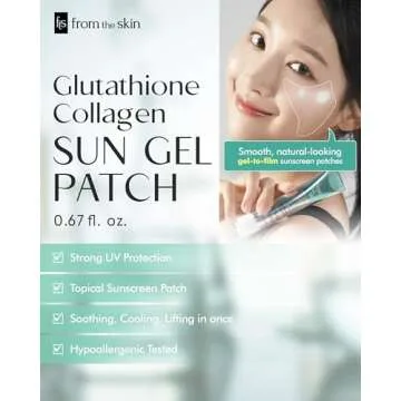 FROM THE SKIN Glutathione Collagen Sun Gel Patch – Transparent Gel to High Adhesion Invisible UV S...